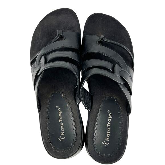 Bare Traps Strappy Spring Summer Slip On Thong Sandals Black Size 7.5M - Picture 3 of 16
